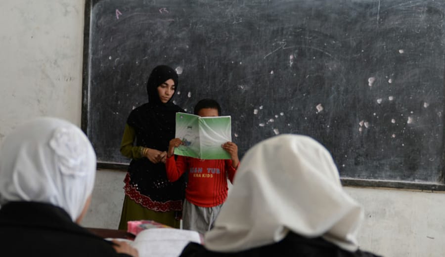 Afghan girl scarred in acid attack now a teacher