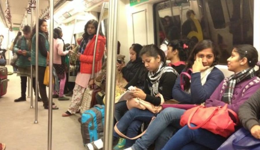 Life of  a Woman in Delhi Metro