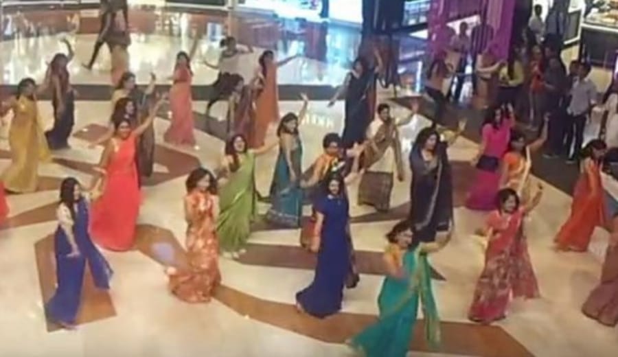 Women In Delhi Did The Most Difficult Thing Possible—Danced In Sarees For A Flashmob